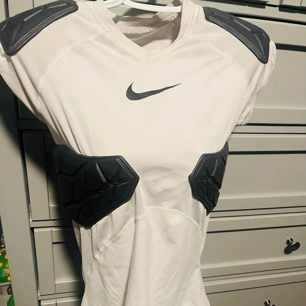 Nike Pro Hyperstrong Football Compression Shirt Youth XL White